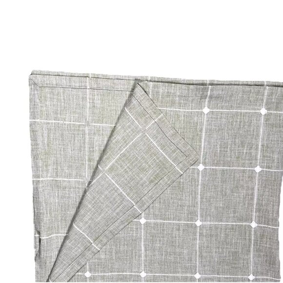 Custom Made Tablecloth Linen Runner Green & White Textile Fabric X- Long - Picture 3 of 6